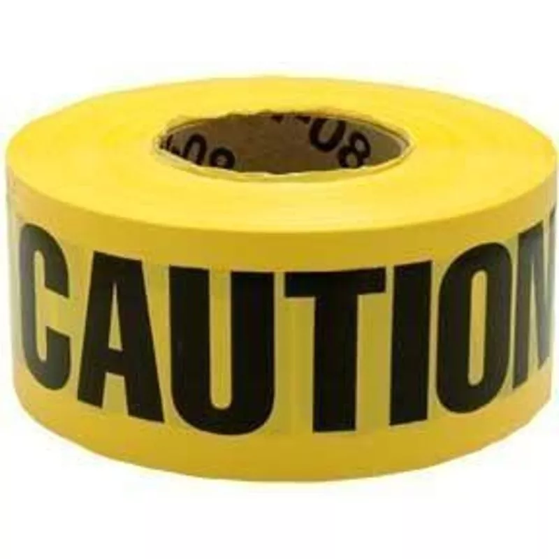 “Caution Caution Caution” Barricade Tape, 3″ x 300′, Yellow By 3M 301
