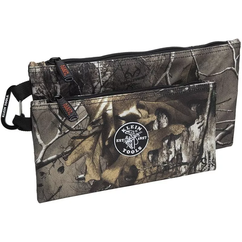 Zipper Bags, Camo Tool Pouches, 2-Pack By Klein 55560